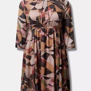 Torrid Mini Clip Dot Front Keyhole Dress Sz 1